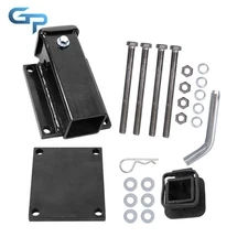 4'' Square RV Bumper 2'' RV Hitch Receiver Adapter Mount Bike Rack Cargo Carrier