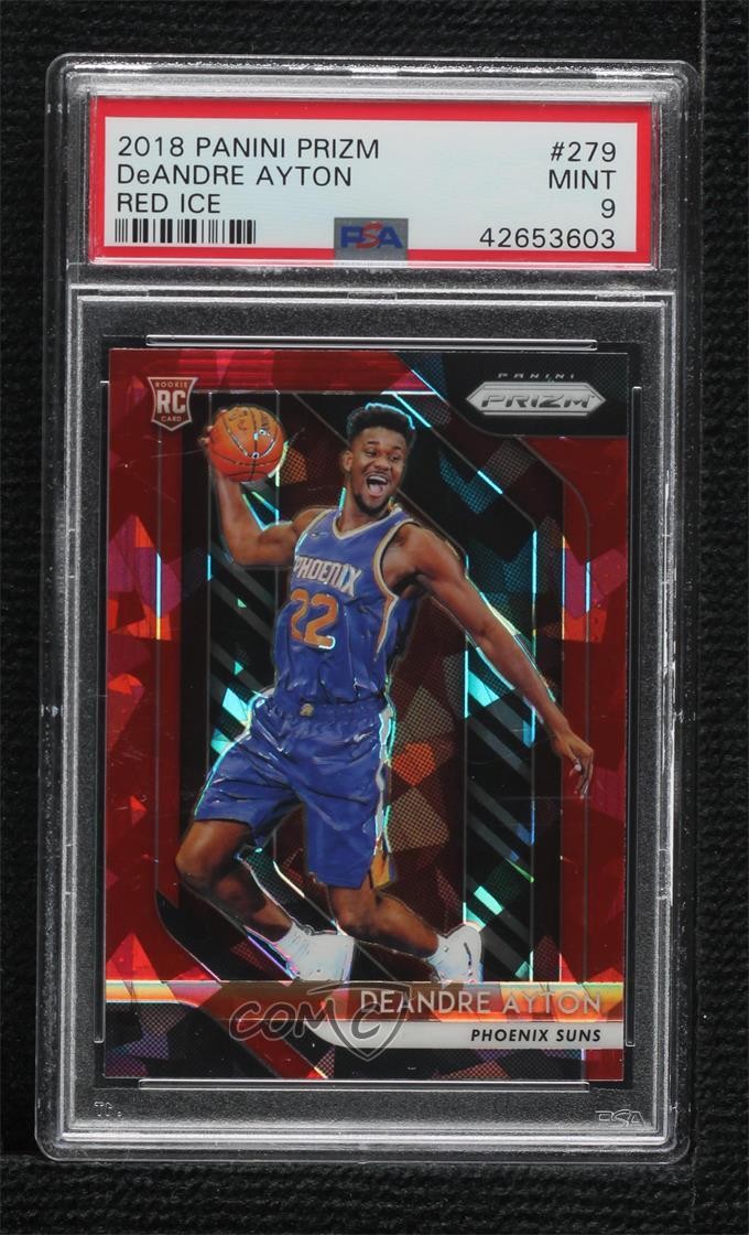 2018-19 Panini Prizm Red Ice Prizm DeAndre Ayton #279 PSA 9 MINT rf2