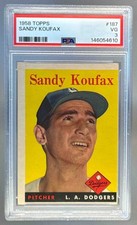 1958 Topps 187 Sandy Koufax PSA 3 146054610