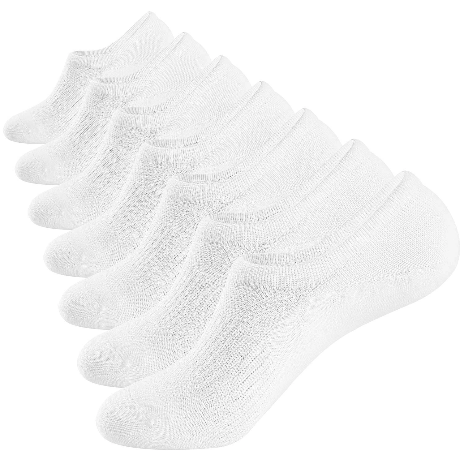 No Show Socks Mens 7 Pairs Cotton Thin Non Slip Low Cut Mens Invisible Casual...