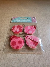 Jolee's Boutique~Pink Ladybugs~Dimensional Stickers for scrapbooking