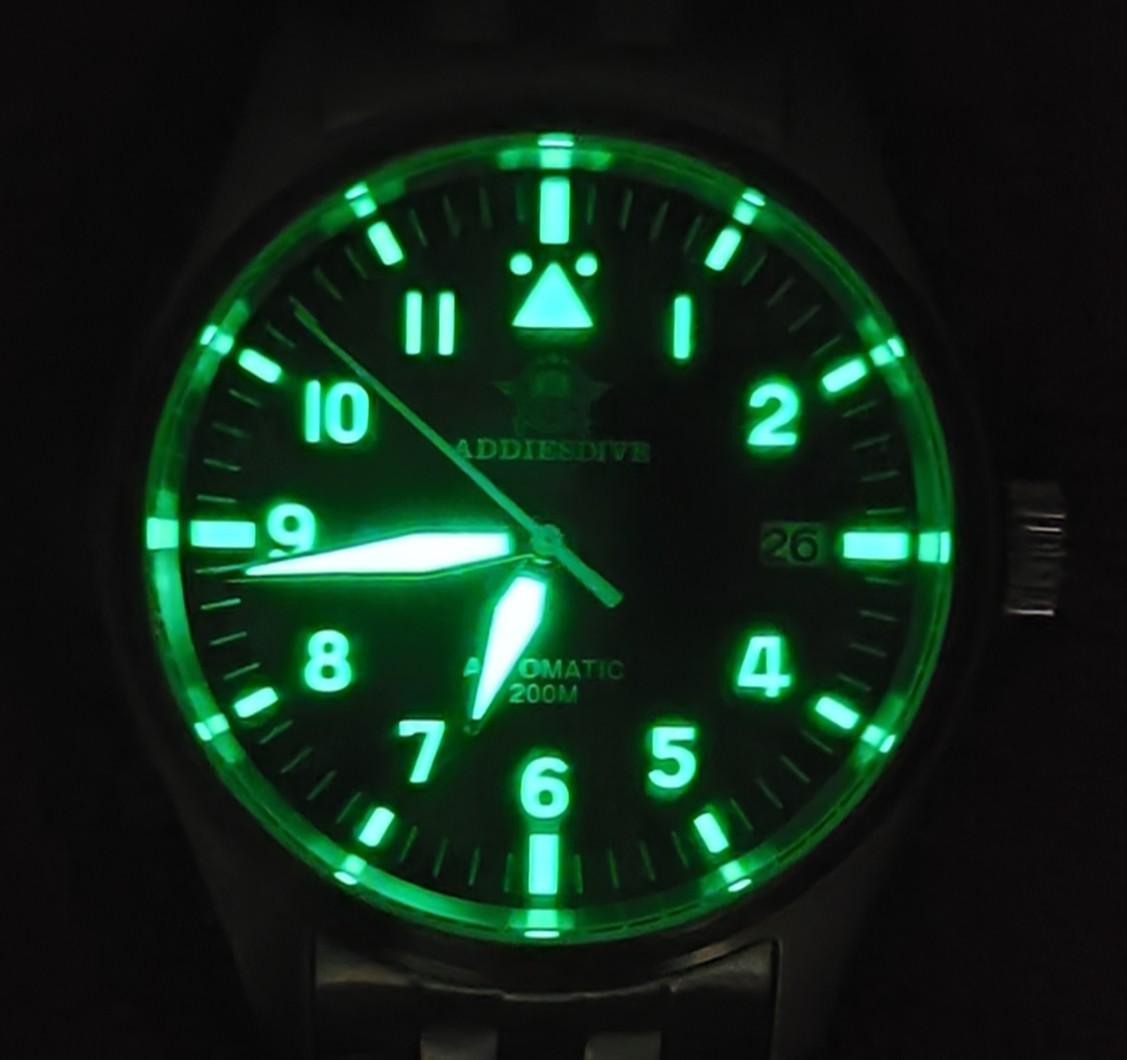 ADDIESDIVE MY-H2 PILOT AUTOMATIC, SAPPHIRE CRYSTAL, DATE, 39MM
