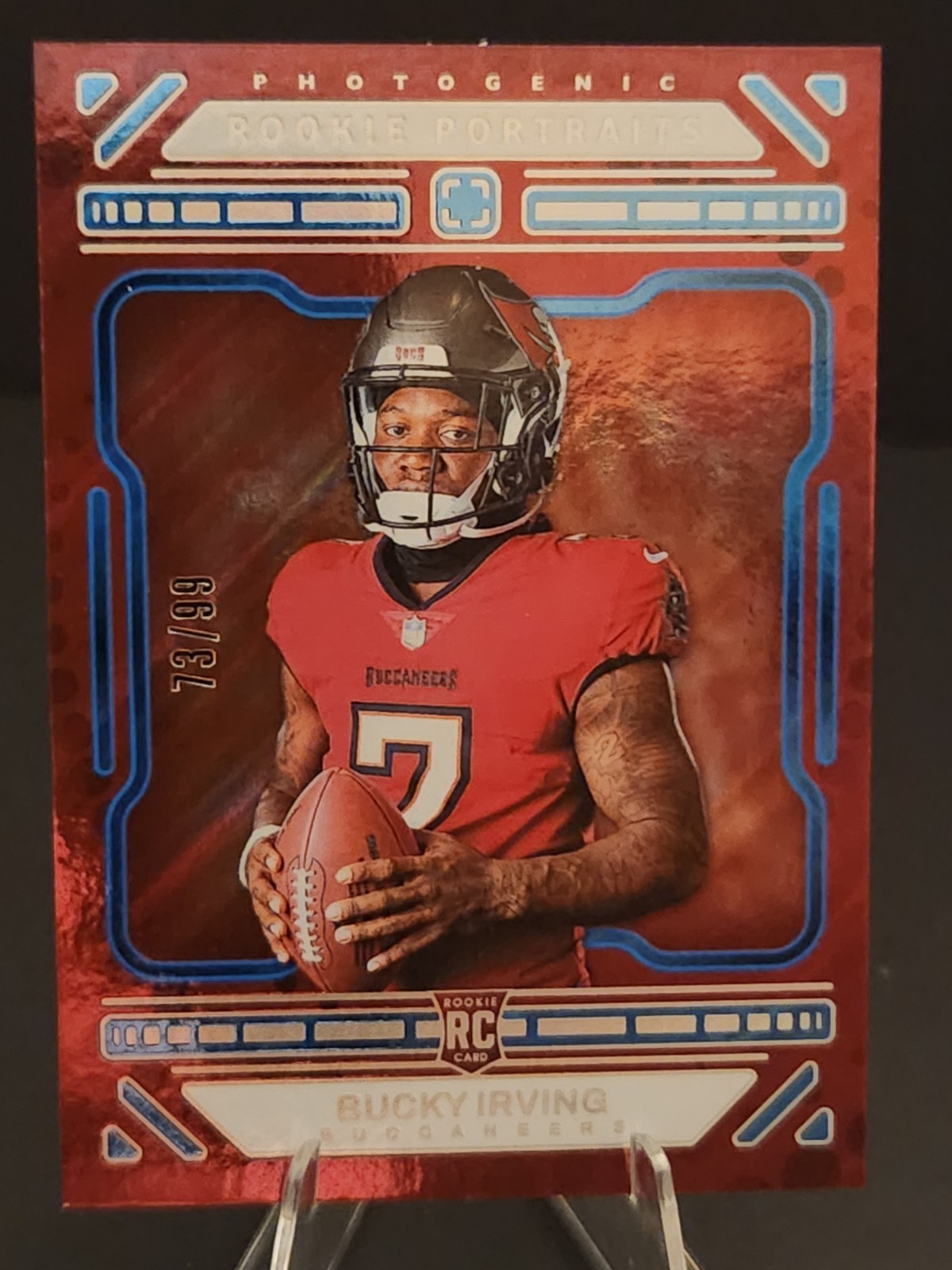 2024 Panini Photogenic - Rookie Portrait Bucky Irving #178 Blue /99 (RC)