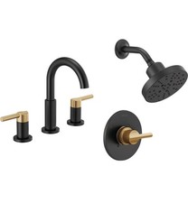 Delta Nicoli 14 Ser. Shower  Sink Faucet Black Champagne Bronze FVS2-NIO201-GZ
