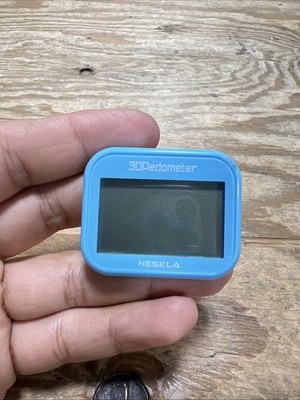 NESKLA 3DPedometer for Walking Simple Step Counter Large Digital Display BLUE