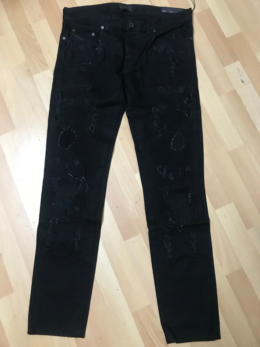 MADE ITALY MEN Diesel BLACK GOLD TYPE 2510 PATCHED DENIM BG8ZL JET