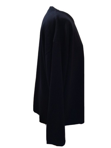 Mens Refined Lifestyle Navy Blue Round Neck Pullover Jumper U.K. Large T4906 - Picture 4 of 6