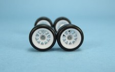 1/64 Wheels 1/64 Wheel and Tire Set Real Riders 10-Spoke Style White V-85