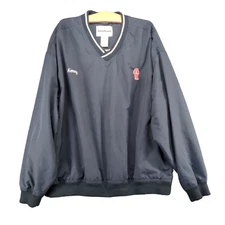 Wear Guard Men's Pullover Jacket Blue Large V-Neck Long Sleeve Kenworth Logo