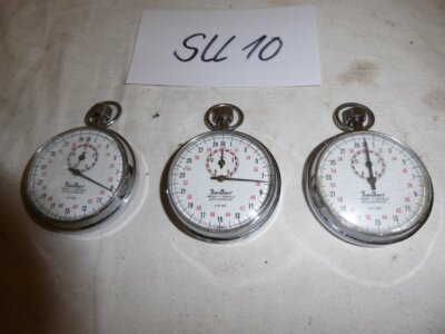1x Stoppuhr Stopp Uhr Hanhart 15min  Start Stop Ø55mm ex BW Bundeswehr (SU10)
