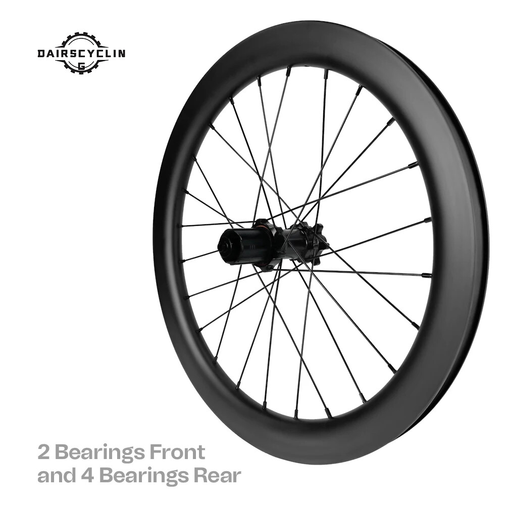Set ruote Bridy 20 pollici in carbonio per bici pieghevole foto 3