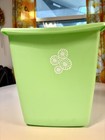 Vtg Rubbermaid #2959 Lime Green Flowers Waste Basket Trash Can 12" High Fresh