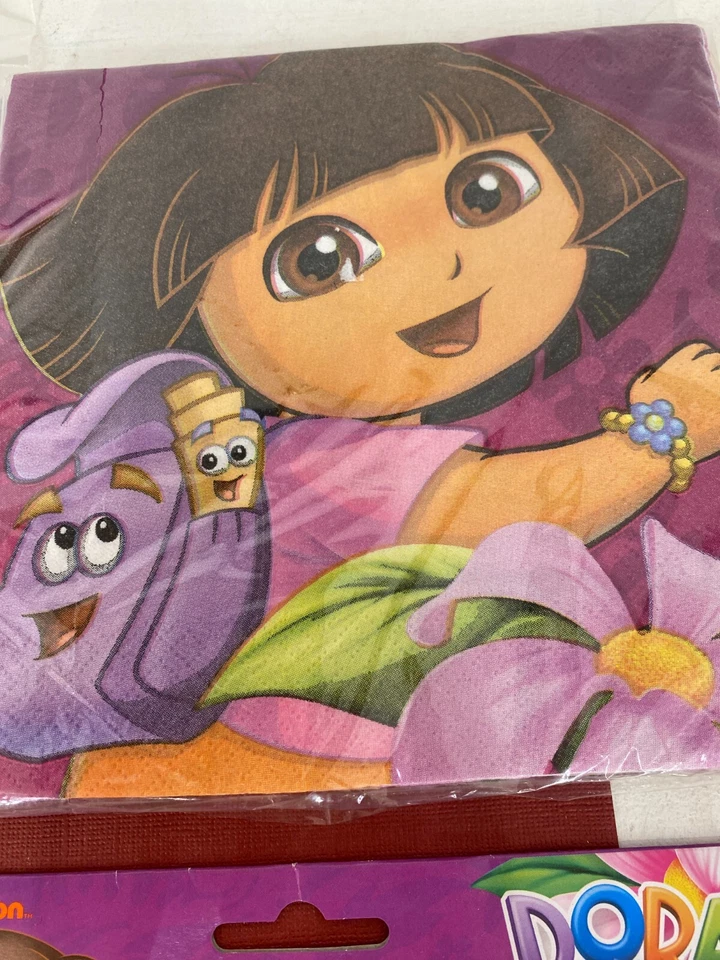 2012 ❤ Dora the Explorer ❤ Birthday Party Invitations / Loot Bags / Napkins Lot Foto 3 de 4