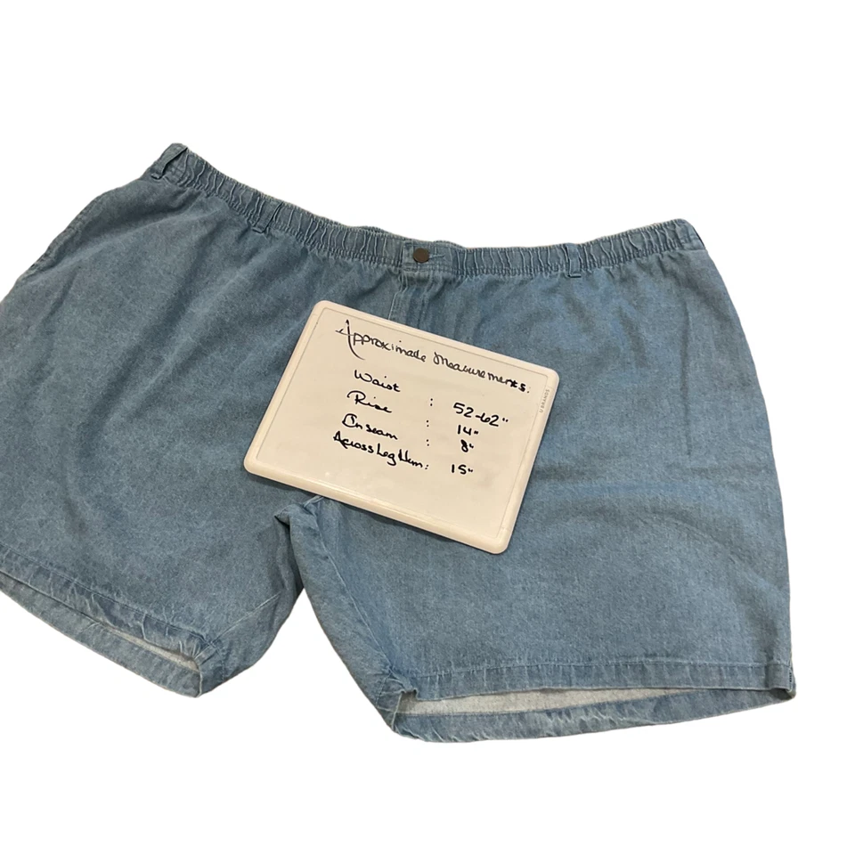 52-62x14 Scandia Woods Mens Denim Jean Shorts Elastic Waist Cotton big tall - Image 2 of 4