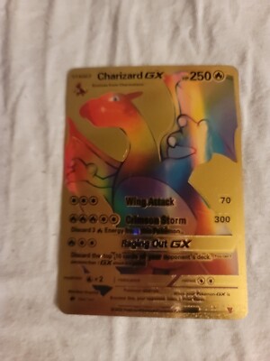 golden charizard card GX