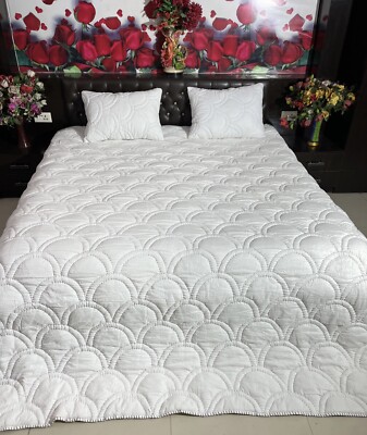 White Cotton quilt king cotton blanket cotton comforter queen bedding set