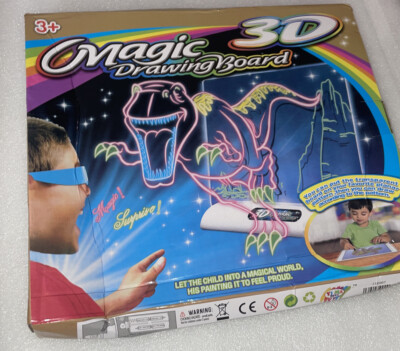 3D Magisches Zeichenbrett LED Licht Leuchtende Pad Kritzeln Malen Pädagogisches Spielzeug