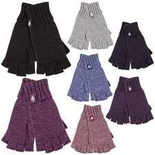 Heat Holders - Womens Fingerless Gloves with Fluffy Fleece Inner