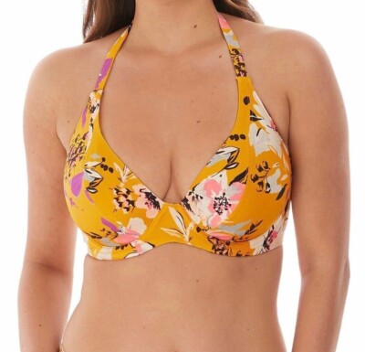 Fantasie Florida Keys Bikini Oberteil Größe 30G Nektar Blumenmuster Ausschnitt Neckholder BH 6951