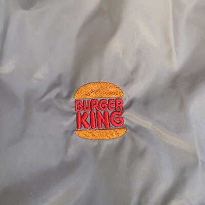 Burger King Employee Bomber Jacket Mens Medium Tan | eBay