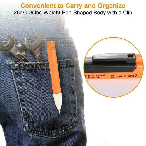 Voltage Electric Tester Volt Detector Test Pen AC DC No Contact Sensor 90-1000V - Picture 7 of 11