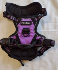 RABBITGOO DOG HARNESS SIZE EXTRA SMALL COLOR PURPLE/BLACK NWOT :FL50-1
