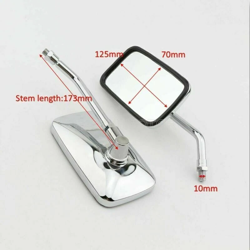 Хромированные прямоугольные зеркала для мотоциклов Suzuki Marauder VZ 1600 800 Savage 650 - Изображение 2 из 4