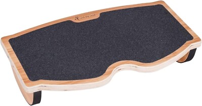 StrongTek Ergonomic Wood FootRest Rocker Balance Board 350lb Capacity NIB
