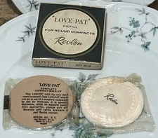 VINTAGE REVLON LOVE PAT REFILL FOR ROUND  COMPACT NEW! SOFT BEIGE