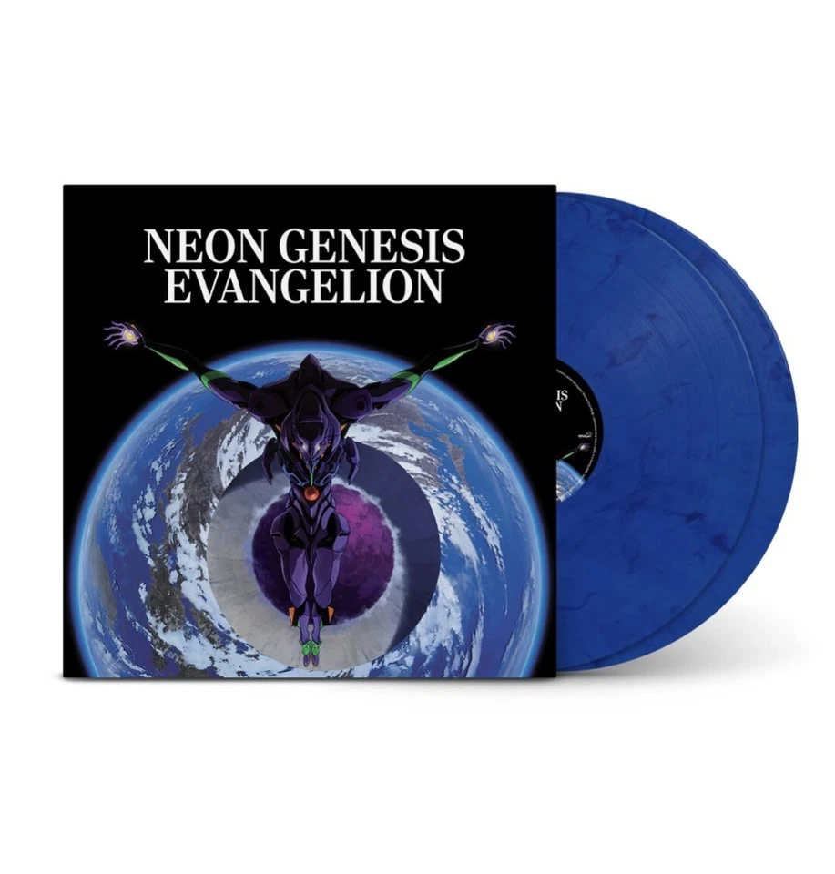 Shiro Sagisu Neon Genesis Evangelion Blue & Black Marbled 2 x Vinyl LP 08/09/23 - Image 3 of 4
