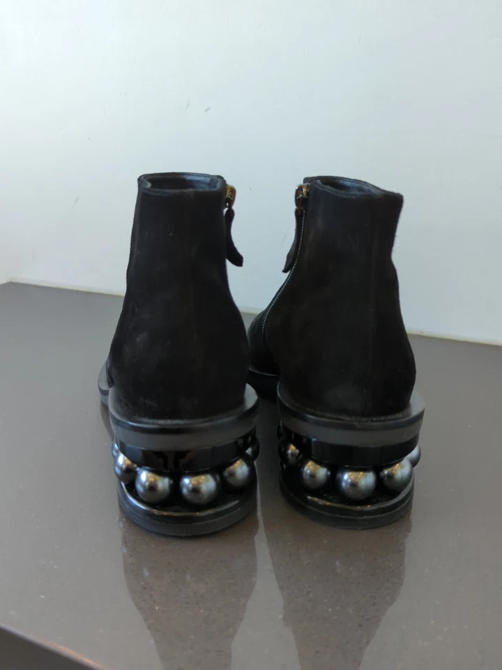39.5 US 9.5 NICHOLAS KIRKWOOD Casati PEARL Black Suede  BOOTS Bootie - Image 2 of 4