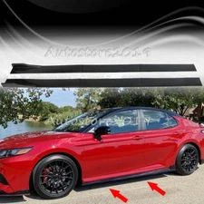 For Toyota Camry 2010-17 Gloss Black Side Skirt Rocker Splitter Extension Panel