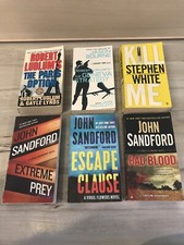 Mixed Lot of 6 Books Robert Ludlum- John Sandford- Stephen White, Bestsellers