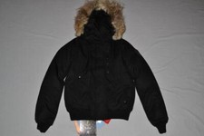 Authentic Nobis Women's Molly Crosshatch Bomber Jacket Black All Sizes Brand New