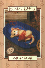 NEW ALL TIED UP KOUNTRY KITTENS CAT ANNIE'S DIGEST SIZE CROCHET PATTERN LEAFLET