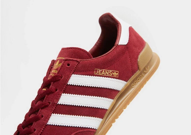 ADIDAS ORIGINALS MENS JEANS TRAINERS BURGUNDY LIMITED STOCK SIZE 8 9 10 11