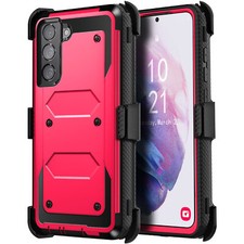 Rose For Samsung Galaxy S21 Plus/Ultra S21 FE Dual Layer Case Cover / Belt Clip