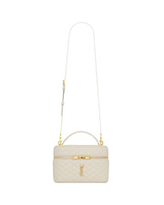Saint Laurent Gaby Large $2700 White Vanity Bag New & Authentic