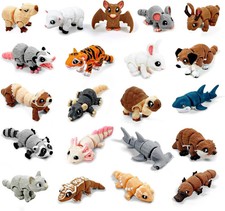 21 Pcs Mini 3D Printed Animal Statues - Movable Joints Realistic Collectible Fig