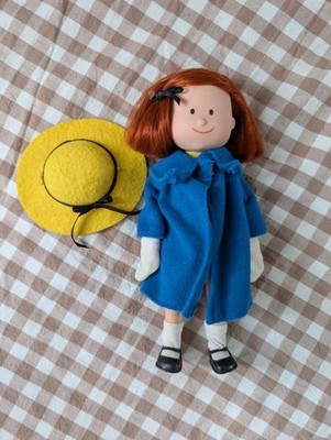 Vtg Madeline 8" Doll Plaid Dress Blue Coat Yellow Hat 1994 Eden | eBay