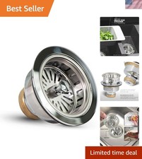 3-1/2 Inch Stainless Steel Kitchen Sink Strainer  Stopper Assembly