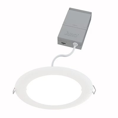 Juno Contractor Select WF6 Matte White 6-in 950 -Lumens Switchable Round Canless