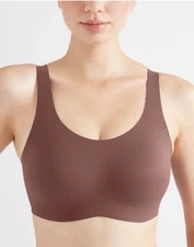 Knix Revolution Adjustable Pullover Bra  “Sola” Chocolate Brown Size L+ 36D/DD/E
