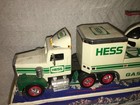 1995 Hess Gasoline Toy Truck And Helicopter In Original Box Displayed Dusty — photo 4