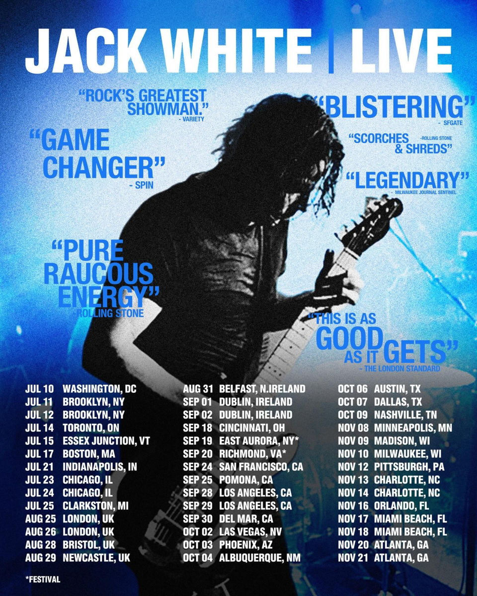 Jack White 2026 North American Tour Dates Poster | eBay