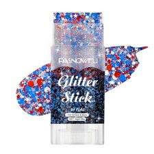 Patriotic Red White Blue Body Glitter Stick for 4th July Independence Day Party