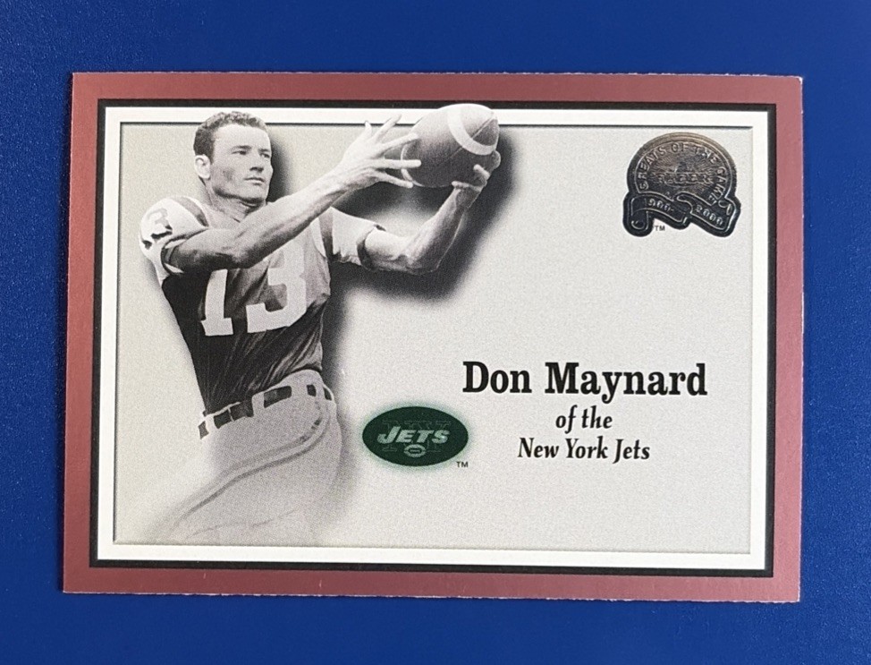 2000 Fleer Greats of the Game Football Don Maynard New York Jets #8