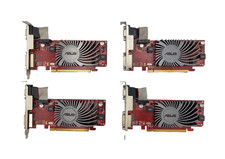 LOT OF 4 ASUS AMD RADEON HD 6450 EAH6450 SILENT/DI/1GD3 LP 1GB DDR3 SDRAM