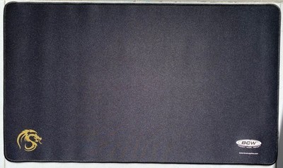 BCW CCG Playmat - BLACK - Dragon Artwork - Stitched Edge - Washable