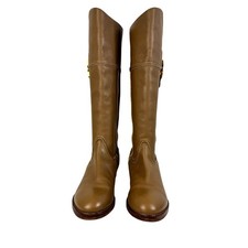 Chloe Knee High Riding Boots Tan & gold size ...